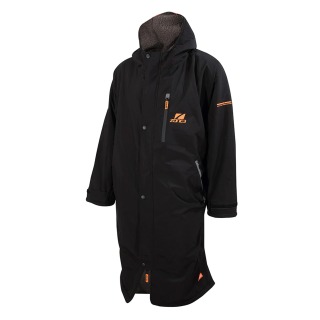 Accappatoio Parka Oversize In Pile Polare Zone3 - Nero/arancio Cw21Uofp10
