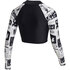 Mystic Womens Jayde Long Crop Rashvest - Off White 230158