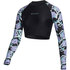 Mystic Womens Jayde Long Crop Rashvest - Nero 230158
