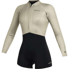 Muta Corta A Manica Lunga Mystic Lunar 2/2 Mm Con Cerniera Frontale Da Donna - Bianco Sporco 240112