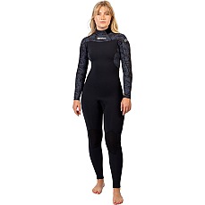 Muta Gul Flexor Yulex Da Donna 3/2Mm Con Cerniera Posteriore E Cuciture Nascoste - Nero/Palmo Muta Gul Flexor Yulex Da Donna 3/2Mm Con Cerniera Posteriore E Cuciture Nascoste - Nero/Palmo