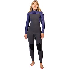 Muta Gul Flexor Yulex Da Donna 3/2Mm Con Cerniera Posteriore E Cuciture Nascoste - Grigio/Tiebird Muta Gul Flexor Yulex Da Donna 3/2Mm Con Cerniera Posteriore E Cuciture Nascoste - Grigio/Tiebird