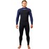 Muta Gul Flexor Yulex 4/3Mm Blindstitch Backzip Fullsuit - Nero/Blu Fx1217