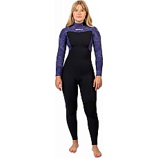 Muta Gul Flexor Yulex 4/3Mm Bs Con Cerniera Posteriore Da Donna - Nero / Tye Bird Fx1223 Muta Gul Flexor Yulex 4/3Mm Bs Con Cerniera Posteriore Da Donna - Nero / Tye Bird Fx1223