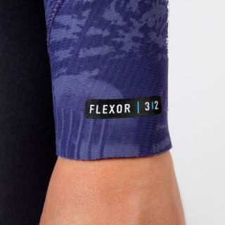 Muta Gul Flexor Yulex 4/3Mm Bs Con Cerniera Posteriore Da Donna - Nero / Tye Bird Fx1223
