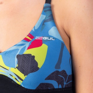 Gul Womens Luna7 Reggiseno In Neoprene - Tropicale/Nero La0303