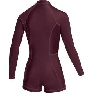 Mystic Womens Lunar 2/2Mm Front-Zip Springsuit - Rosso Sangue Di Bue 260070