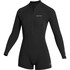 Mystic Womens Lunar 2/2Mm Front-Zip Springsuit - Nero 260070