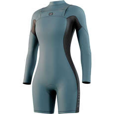 Muta Corta A Maniche Lunghe Haven 3/2 Con Cerniera Anteriore Mystic Da Donna  - Verde Acqua 250044