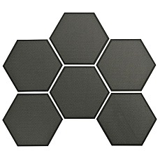 Seadek Hex Pads - 150Mm Antiscivolo Autoadesivi Hex Pads 3Mm - Nero [Confezione Da 6]