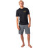 Rip Curl Driven Manica Corta Allentato Fit Uv Tee - Nero Wly9Sm