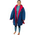 Poncho Impermeabile Sola / Accappatoio Per Cambio Pannolino - Blu Navy/rosa