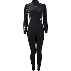 Muta Sola Womens H2O 4/3Mm Back-Zip - Nero/floreale