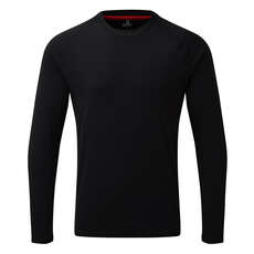 Gill Mens Uv Tec Crew Neck Maglietta A Maniche Lunghe - Nero