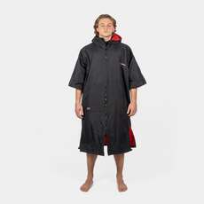 Poncho Fasciatoio Impermeabile Con Cappuccio Gul Evo Robe - Nero / Rosso