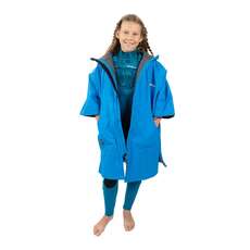Poncho Fasciatoio Con Cappuccio Impermeabile Gul Junior Evo Robe - Blu/grigio