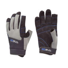 Gul Inverno Three Finger Junior Sailing Guanto - Nero / Charcoal
