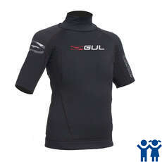 Gul Evotherm Flatlock Junior Short Sleeve Rash Guard - Nero Gul Evotherm Flatlock Junior Short Sleeve Rash Guard - Nero