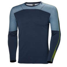 Helly Hansen Hh Lifa Merino Maglietta Intima Strato Superiore - Blu Mare Del Nord
