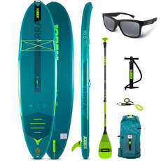 Pacchetto Sup Gonfiabile Jobe Yarra 10.6 Aero - Verde Acqua - Occhiali Da Sole Jobe Gratuiti