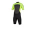 Muta Mystic Brand 3 / 2Mm Shorty Con Cerniera Piatta Con Cerniera Posteriore - Nero / Lime