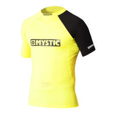 Rash Vest A Maniche Corte Con Logo Mystic Chest - Gialla Rash Vest A Maniche Corte Con Logo Mystic Chest - Gialla