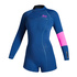 Mystic Womens Lunar 2/2Mm Back-Zip Longarm Shorty Muta - Estate Blu