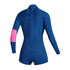 Mystic Womens Lunar 2/2Mm Back-Zip Longarm Shorty Muta - Estate Blu