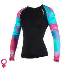 Mystic Womens Abbagliato Longarm Shorty Rash Vest - Aurora Mystic Womens Abbagliato Longarm Shorty Rash Vest - Aurora