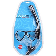 Set Maschera E Boccaglio Ocean Blue Av-Pro - Doppia Lente - Adulto - Nero Set Maschera E Boccaglio Ocean Blue Av-Pro - Doppia Lente - Adulto - Nero