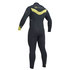 Gul Response 5 / 4Mm Chest Zip Blindstitch Muta - Nero / Lime