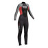Gul Junior Risposta 4/3 Millimetri Muta Blindstitched - Nero / Rosso