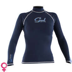 Gul Swami Manica Lunga Womens Rash Vest / Guardia 2023- India Ink / Acido Blu Gul Swami Manica Lunga Womens Rash Vest / Guardia 2023- India Ink / Acido Blu