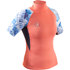Gul Junior Girls Rashvest Manica Corta - Corallo / Grigio - Rg0345-B7