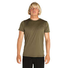 T-Shirt Uv Comp Curl Manica Corta Compass Uv - Kaki
