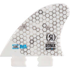 Pinne Da Wakesurf Ronix - Pinna Button Tech - Floating Blueprint In Fibra Di Vetro
