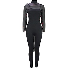 Muta Sola Nova 5/4Mm Con Cerniera Anteriore Da Donna - Nero/Ardesia Muta Sola Nova 5/4Mm Con Cerniera Anteriore Da Donna - Nero/Ardesia
