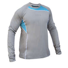 Gul Codice Zero Long Sleeve T Shirt - Grigio / Aqua Gul Codice Zero Long Sleeve T Shirt - Grigio / Aqua
