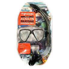 Set Maschera E Boccaglio Typhoon Pro - Adulto - Nero / Trasparente Set Maschera E Boccaglio Typhoon Pro - Adulto - Nero / Trasparente