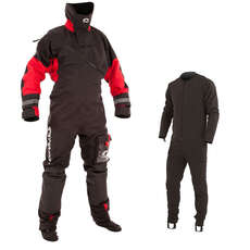 Typhoon Max B Drysuit Nero / Rosso - Incl Undersuit