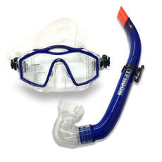 Typhoon Tm1 Silicon Scuba Dive / Snorkeling Mask & Snorkel Set - Blu Typhoon Tm1 Silicon Scuba Dive / Snorkeling Mask & Snorkel Set - Blu