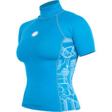 Rashguard Alder Cruz Junior Manica Corta - Azzurro Wabcrg-Lb