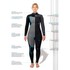 Muta Gul Flexor Yulex 4/3Mm Bs Backzip Da Donna - Nero / Scatter Palm Fx1223