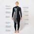 Muta Gul Flexor Yulex Da Donna 3/2Mm Con Cerniera Posteriore E Cuciture Nascoste 2026 - Nero/Palmo