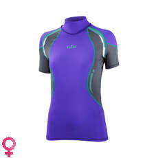 Gill Donna Sport Uv Short Sleeve Rash Vest - Viola / Ash Gill Donna Sport Uv Short Sleeve Rash Vest - Viola / Ash