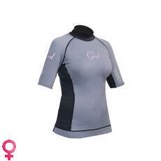 Gul Evotherm Donne Piatte Manica Corta Rash Guard - Grigio / Nero Gul Evotherm Donne Piatte Manica Corta Rash Guard - Grigio / Nero