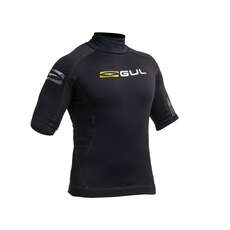 Gul Evotherm Flatlock Manica Corta Rashguard - Nero / Nero Gul Evotherm Flatlock Manica Corta Rashguard - Nero / Nero