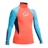 Gul Junior Flatlock Maniche Lunghe Rashguard - Coral / Turchese