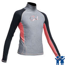 Gul Junior Flatlock Maniche Lunghe Rashguard - Marl / Nero Gul Junior Flatlock Maniche Lunghe Rashguard - Marl / Nero
