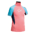 Gul Junior Flatlock Manica Corta Rashguard - Coral / Turchese